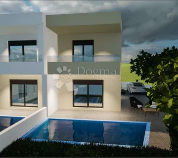 VODICE, moderna dvojna kuća u novogradnji, S2