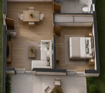 1S I novogradnja s terasom i vrtom 47m² - Trogir
