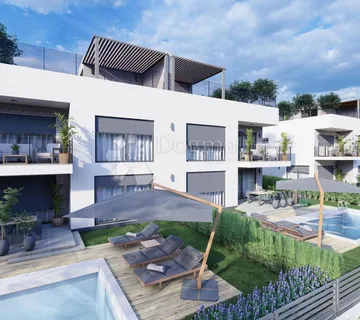 Srima, Vodice - moderan duplex sa bazenom i krovnom terasom , stan S2
