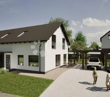 Novoizgrađena desna montažna duplex kuća u Selnici - Selnica