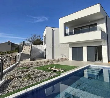 NOVOGRADNJA – VILA, 140 m2, 3SS, bazen, pogled na more - Brzac, Krk