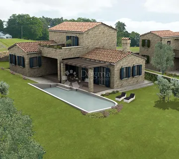 Građevinsko zemljištesa sa idejnim projektom i panoramskim pogledom na Raški zaljev i more+uključeno u cijenu poljoprivredno zemljište - Cvitići, Barban