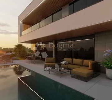 Krk, teren s građevinskom dozvolom za vilu s bazenom.. - cover