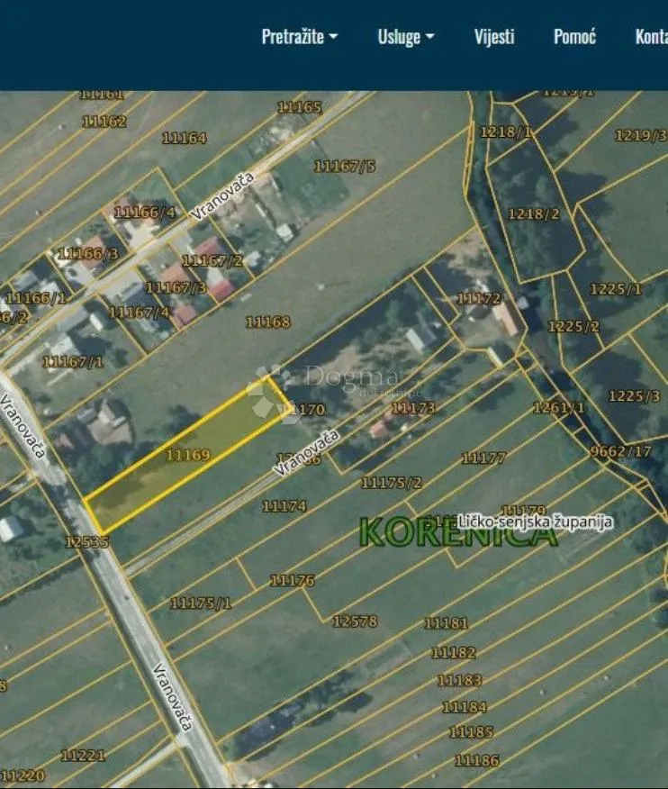PRODAJE SE GRAĐEVINSKO ZEMLJIŠTE KORENICA - cover