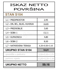Novogradnja Pula centar - 59 m2, 1. kat (S104)  - cover
