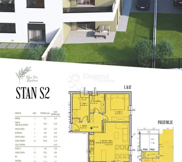 Dvosoban stan na prvom katu s vrtom u Kaštel Starom! - cover