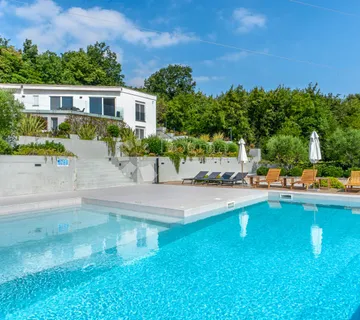 MODERNO opremljena VILLA  s bazenom i panoramskim pogledom na Kvarner - cover