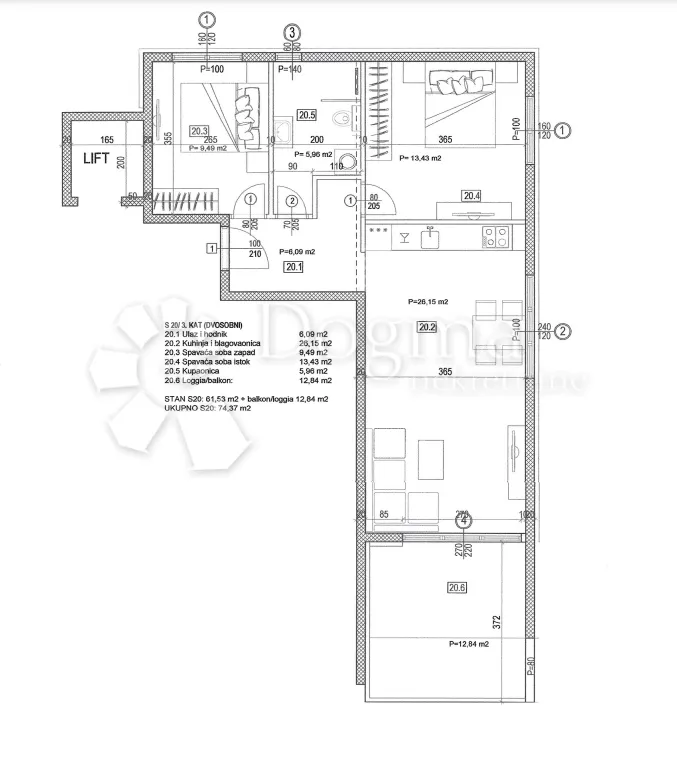 NOVOGRADNJA SEGET DONJI 74,37m2 - cover