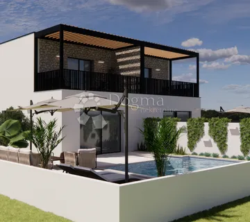 Dizajnerska dvojna kuća s 3 spavaće sobe i bazenom, Umag - cover