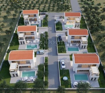 Rtina Sunset – projekt 6 vila s bazenom, pogled na more - cover