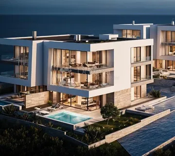 Tribunj | Dvosoban stan S2 s bazenom, vrtom i pogledom na more - cover