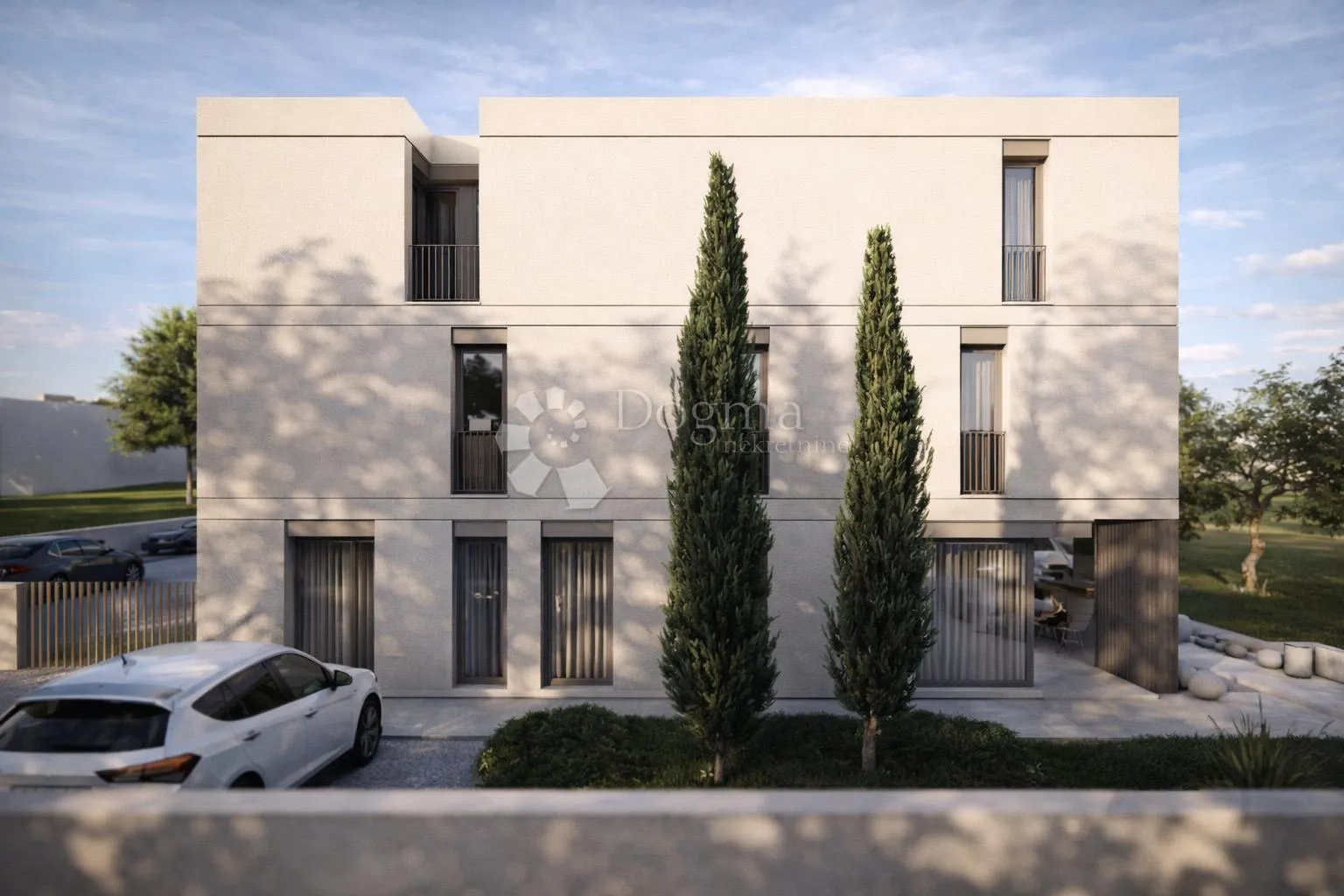 Stan s pogledom na more, terasa 15 m², 2 parkinga - cover