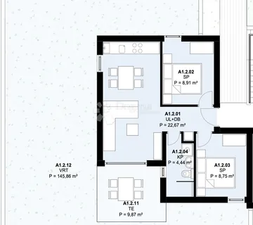 A1.2 – KAŠTEL NOVI; NOVOGRADNJA, 2S STAN S VELIKIM VRTOM (146 m²), LOĐA, POGLED NA MORE, PARKING, ODLIČNA LOKACIJA - cover