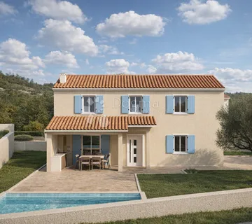 Prekrasna Istarska vila nedaleko Labina s prekrasnim pogledom - cover