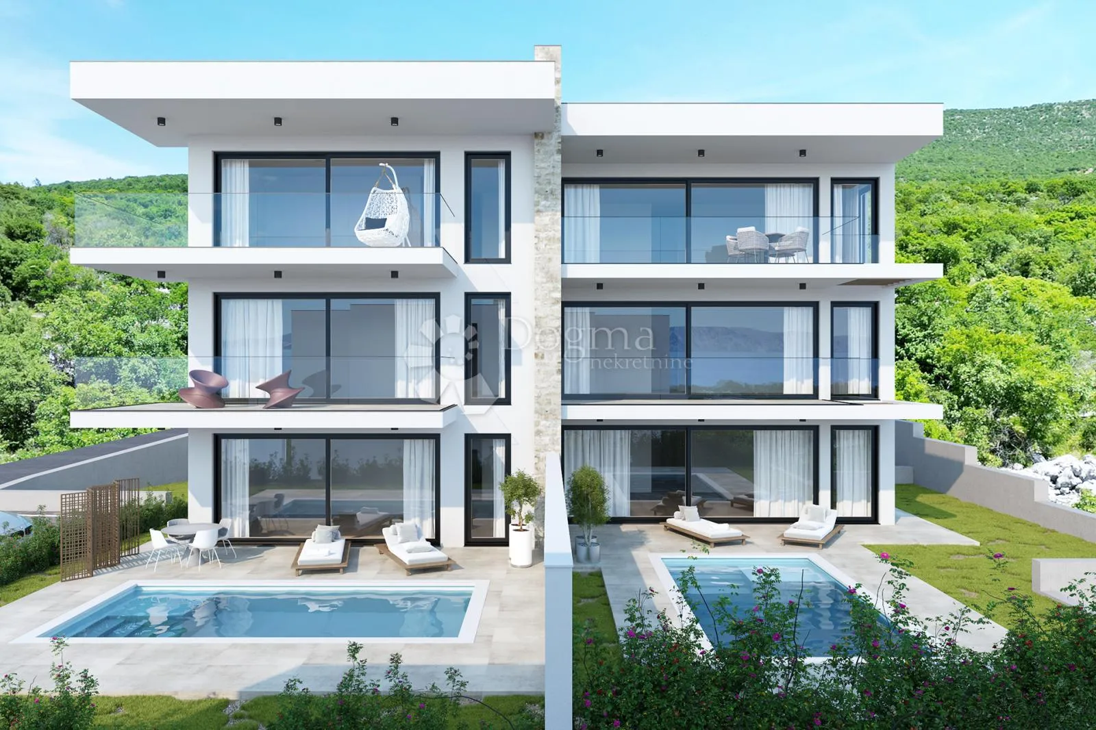 LUKSUZNI TROSOBNI APP 90m2 S BAZENOM - cover