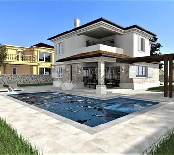 Kamen Villa u mirnom okruženju otoka Krka - cover