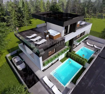 Dvoetažni apartman s bazenom -150m od mora - Privlaka