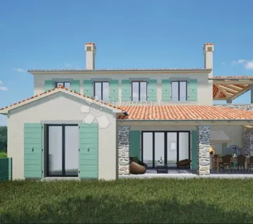 Novigrad okolica, moderna vila - panoramski pogled na more