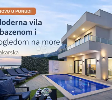 Vila s bazenom i pogledom na more - Makarska