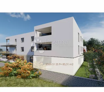 Privlaka - Mletak stan s vrtom , 80m od mora