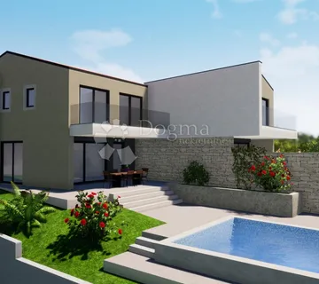 Dvojna Kuća S Bazenom I Pogledom Na More - Malinska, Malinska-Dubašnica
