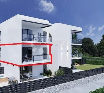 Moderan dvosoban stan na prvom katu s pogledom na more - cover