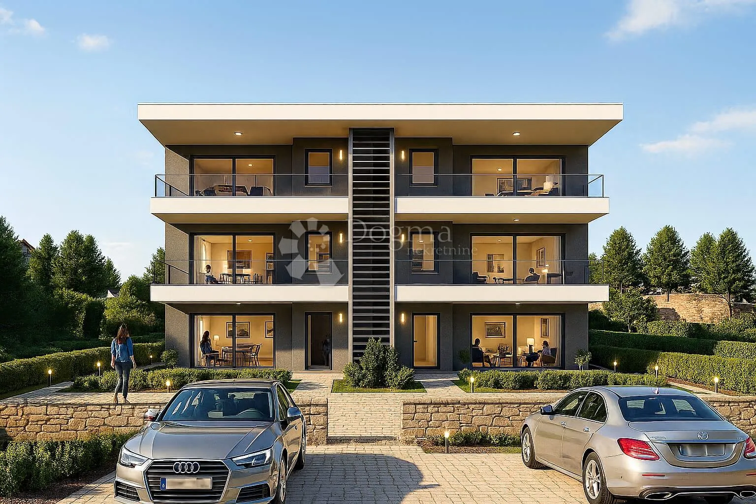 Omišalj, otok Krk – 60 m od mora, terasa + vrt, NOVOGRADNJA! - cover