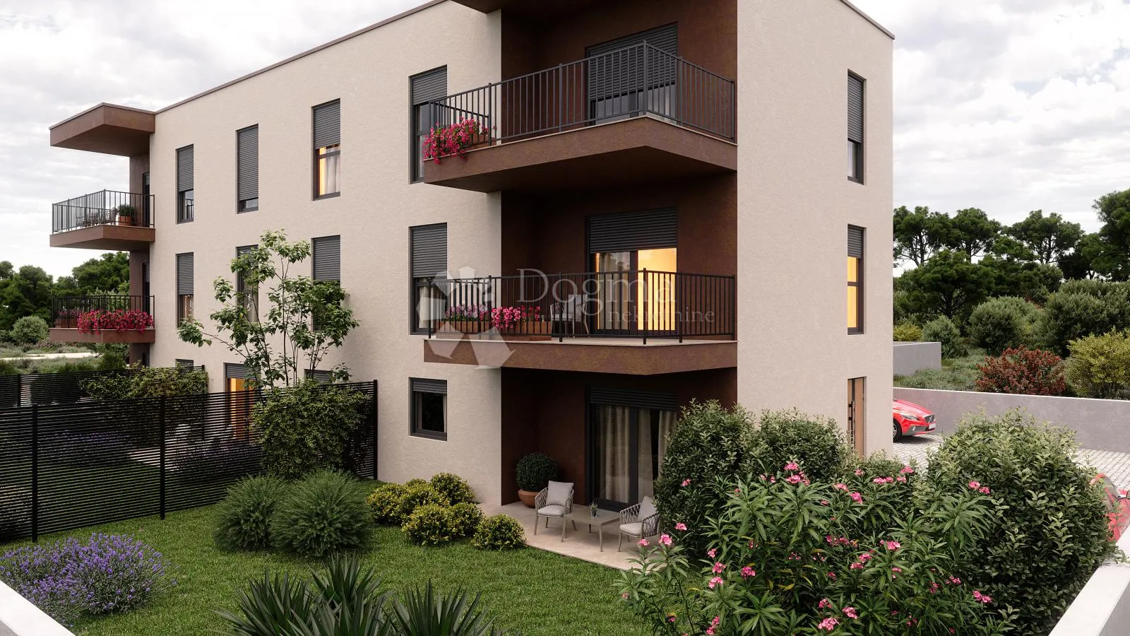 Novogradnja Brodarica, Jednosoban stan s velikim vrtom i 2 parkinga - cover