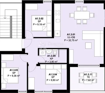 A1.3 – KAŠTEL NOVI; NOVOGRADNJA, 3S STAN S BALKONOM (7,82 m²), POGLED NA MORE, PARKING, ODLIČNA LOKACIJA - cover