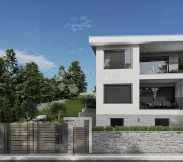 KOSTRENA, ZEMLJIŠTE S DOZVOLOM ZA VILU S BAZENOM - cover