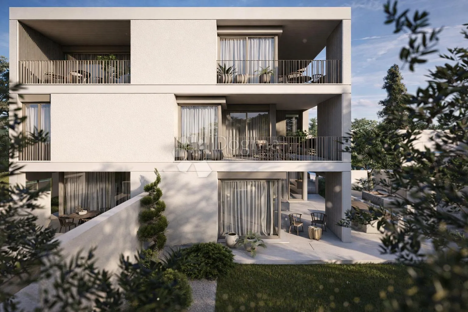 Stan s pogledom na more, terasa 20 m², 2 parkinga - cover