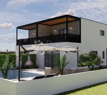 Moderna dvojna kuća u okolici Umaga s bazenom - cover