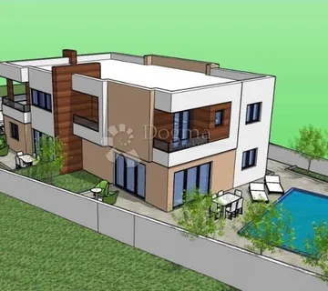 MODERNA OBITELJSKA KUĆA S BAZENOM, SAMO 800 M OD MORA! - cover