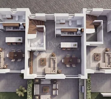 VIŠKOVO, predivna krajnja kuća u nizu s okućnicom - cover