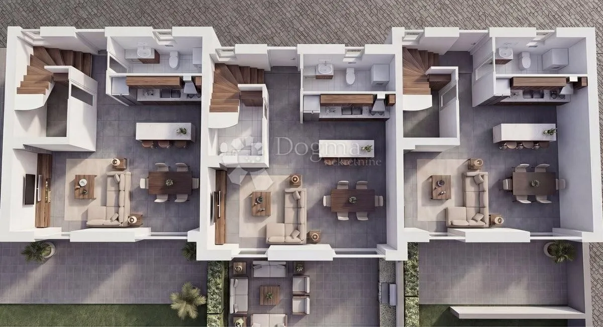 VIŠKOVO, predivna krajnja kuća u nizu s okućnicom - cover