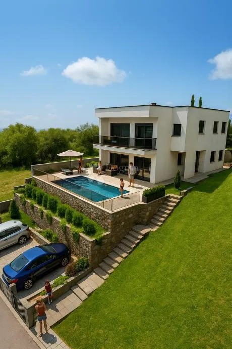 Crikvenica samostojeća kuća s bazenom i pogledom na more - cover