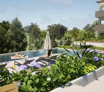 POREČ (okolica) Luksuzan stan sa vrtom, bazenom i garažom - cover