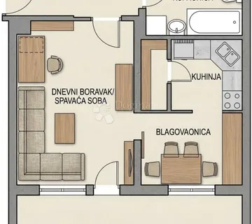 Prostrani stan Malešnica 43m2 - cover