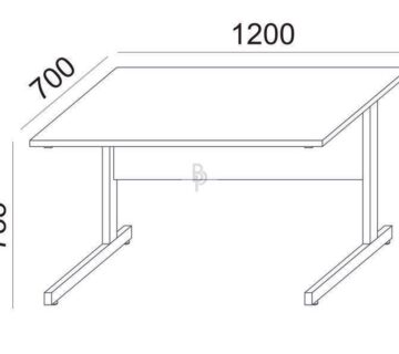 Drveni stol s metalnim nogama, model BP-SV25 (120x70cm) - cover