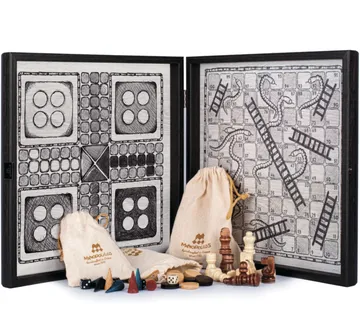 Šah, Backgammon, Ludo i Snakes Handcrafted Sketch drvo set - Zaprešić