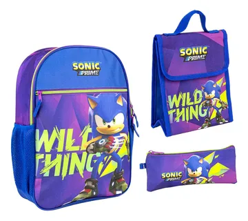 Ruksak + torba za hranu + pernica Sonic The Hedgehog 42cm - Zaprešić