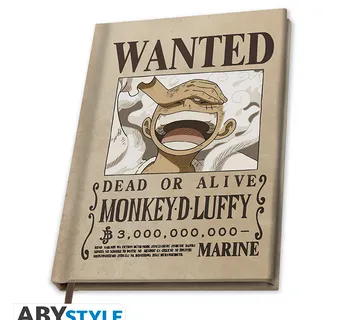 Bilježnica A5 One Piece Wanted Luffy Wano - Zaprešić