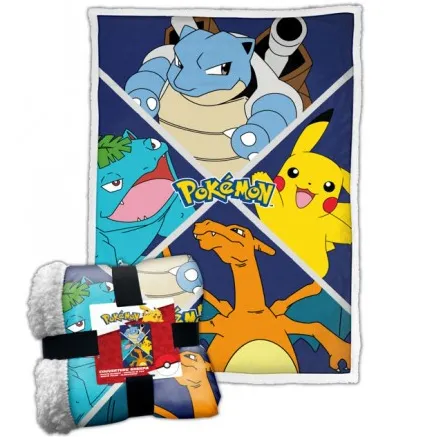 Pokemon Evolution Starters sherpa deka 100x150cm - cover