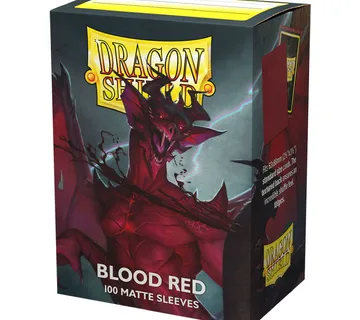 Dragon Shield Standard Size Matte Sleeves Blood Red (100pcs) - Zaprešić