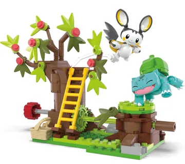 Pokemon MEGA Construx Set Emolga and Bulbasaur's Charming Woods 10cm - cover