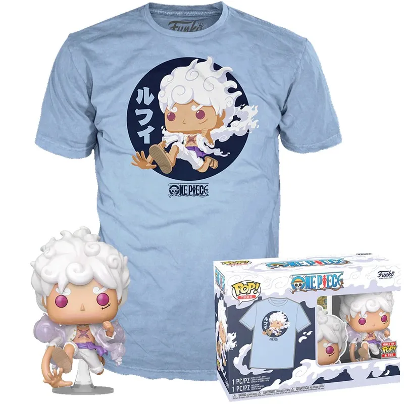 Funko POP & Tee One Piece T-shirt S Luffy Gear 5 9cm - cover