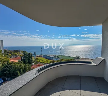 RIJEKA, KANTRIDA – stan od 134m2 u luksuznoj novogradnji samo 250 metara od mora s garažom i panoramskim pogledom na more