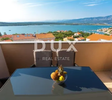OTOK KRK, KLIMNO- apartman u villi 61m2, DB+2S, 2.kat, s prekrasnim pogledom na more i bazenom- S6 - Klimno, Dobrinj