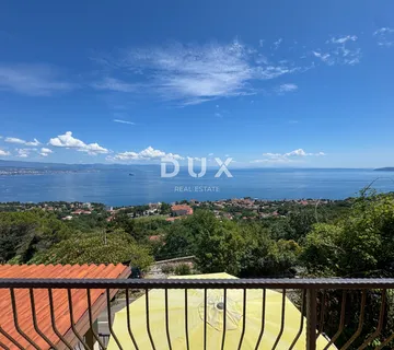 OPATIJA, LOVRAN - samostojeća kuća s garažom i panoramskim pogledom na more, PRILIKA