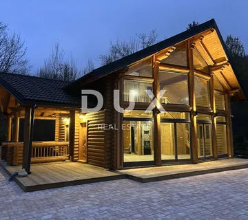 GORSKI KOTAR, FUŽINE - vrhunska drvena kuća 124 m2 u neposrednoj blizini jezera + okoliš 400 m2
